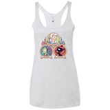 T-Shirts Heather White / X-Small The Rebel, the Good and Evil Cat Women's Triblend Racerback Tank