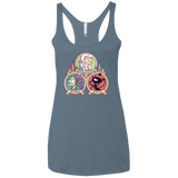 T-Shirts Indigo / X-Small The Rebel, the Good and Evil Cat Women's Triblend Racerback Tank