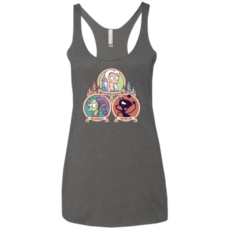 T-Shirts Premium Heather / X-Small The Rebel, the Good and Evil Cat Women's Triblend Racerback Tank
