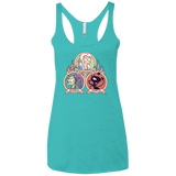 T-Shirts Tahiti Blue / X-Small The Rebel, the Good and Evil Cat Women's Triblend Racerback Tank