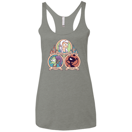 T-Shirts Venetian Grey / X-Small The Rebel, the Good and Evil Cat Women's Triblend Racerback Tank