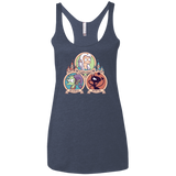 T-Shirts Vintage Navy / X-Small The Rebel, the Good and Evil Cat Women's Triblend Racerback Tank