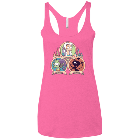 T-Shirts Vintage Pink / X-Small The Rebel, the Good and Evil Cat Women's Triblend Racerback Tank
