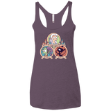 T-Shirts Vintage Purple / X-Small The Rebel, the Good and Evil Cat Women's Triblend Racerback Tank