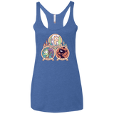 T-Shirts Vintage Royal / X-Small The Rebel, the Good and Evil Cat Women's Triblend Racerback Tank