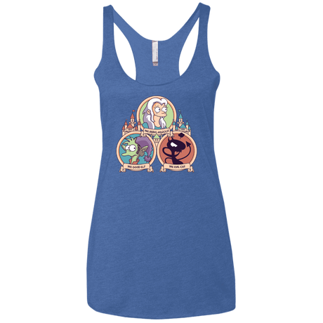 T-Shirts Vintage Royal / X-Small The Rebel, the Good and Evil Cat Women's Triblend Racerback Tank
