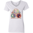 T-Shirts White / S The Rebel, the Good and Evil Cat Women's V-Neck T-Shirt