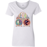 T-Shirts White / S The Rebel, the Good and Evil Cat Women's V-Neck T-Shirt