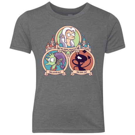 T-Shirts Premium Heather / YXS The Rebel, the Good and Evil Cat Youth Triblend T-Shirt