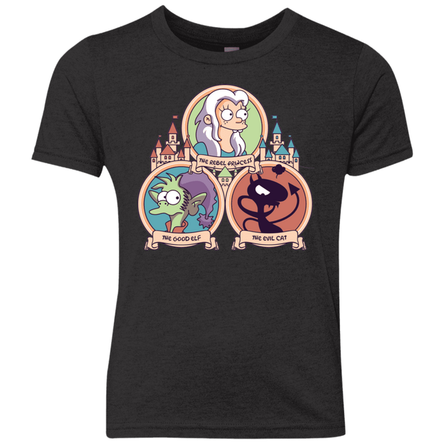 T-Shirts Vintage Black / YXS The Rebel, the Good and Evil Cat Youth Triblend T-Shirt