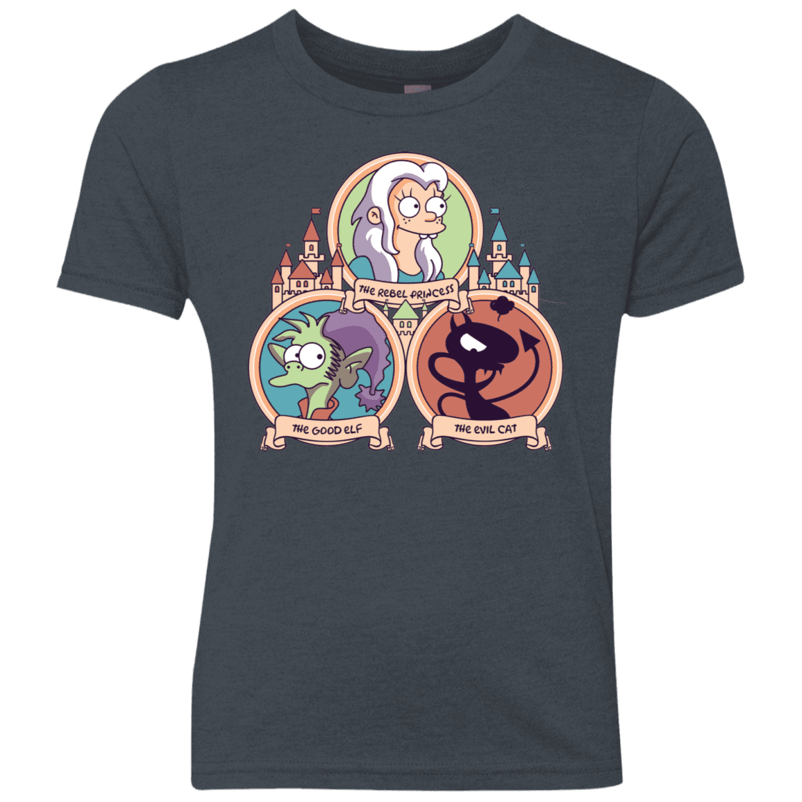 T-Shirts Vintage Navy / YXS The Rebel, the Good and Evil Cat Youth Triblend T-Shirt