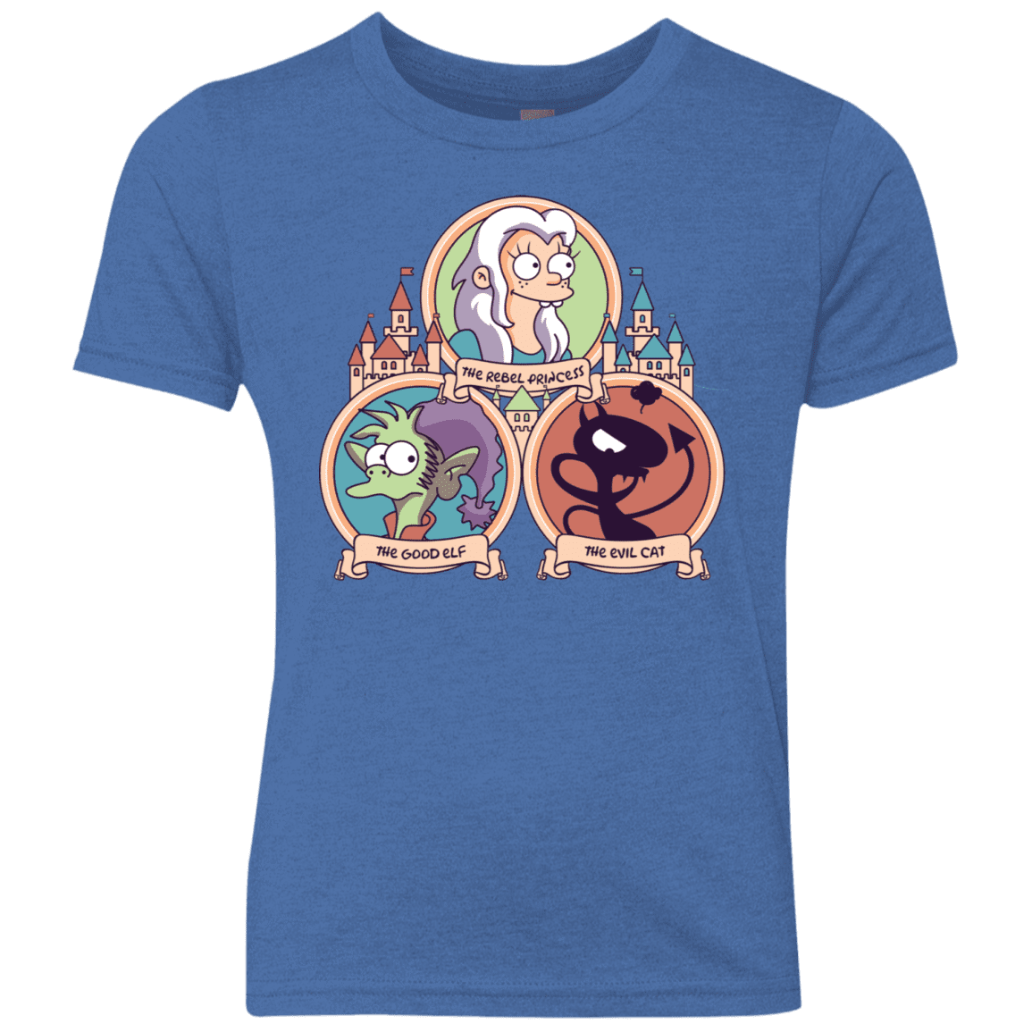 T-Shirts Vintage Royal / YXS The Rebel, the Good and Evil Cat Youth Triblend T-Shirt