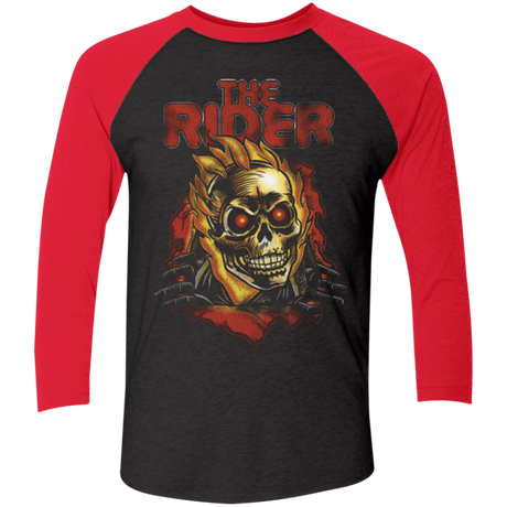 T-Shirts Vintage Black/Vintage Red / X-Small THE RIDER Men's Triblend 3/4 Sleeve