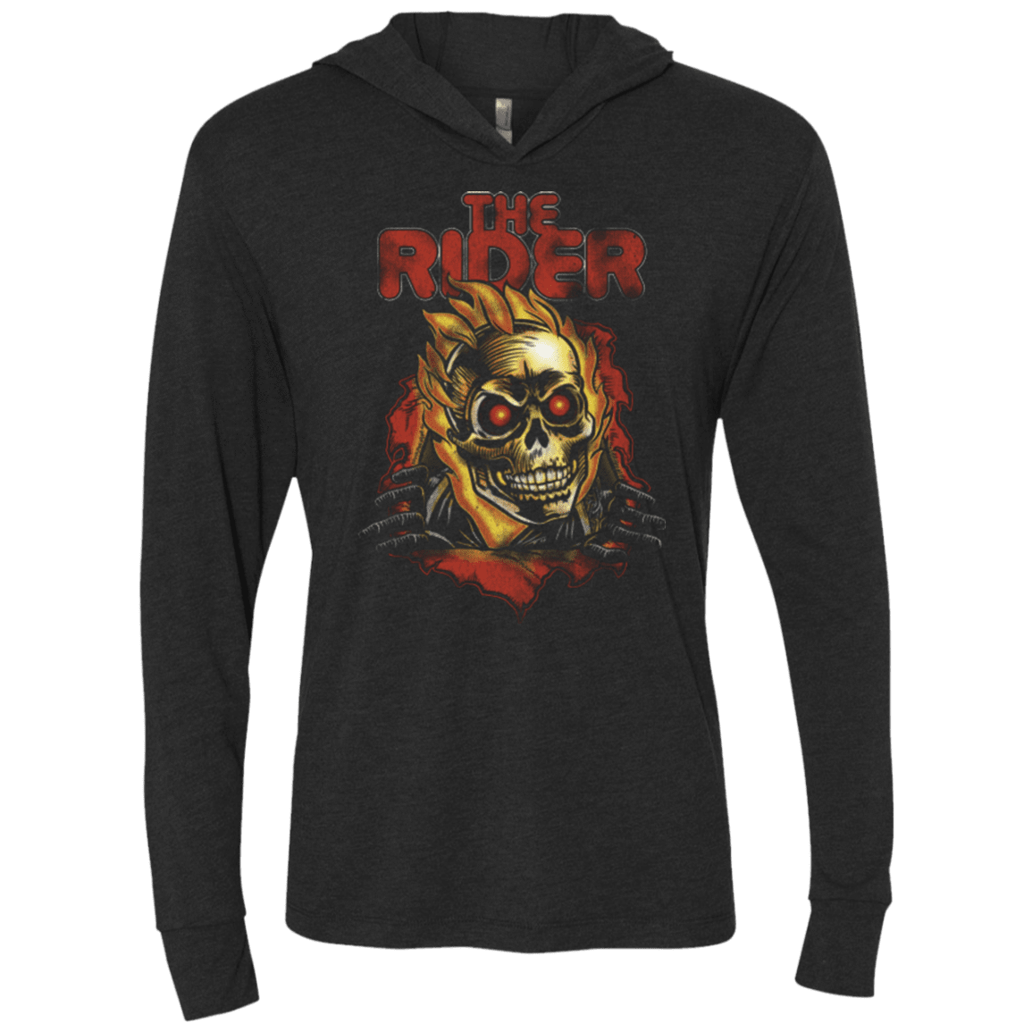 T-Shirts Vintage Black / X-Small THE RIDER Triblend Long Sleeve Hoodie Tee