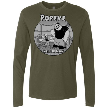 T-Shirts Military Green / S The Sailor Man Men's Premium Long Sleeve