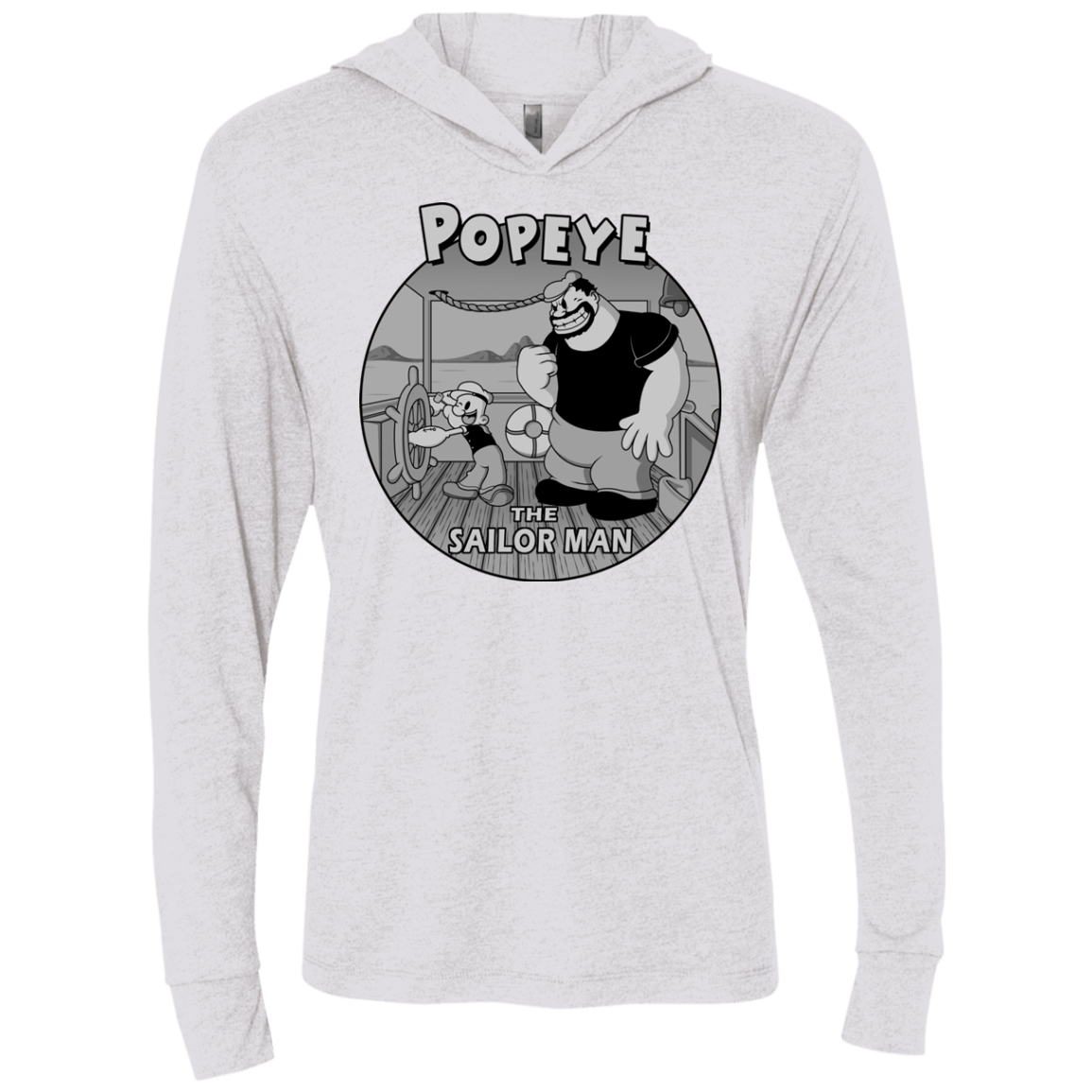 The Sailor Man Triblend Long Sleeve Hoodie Tee