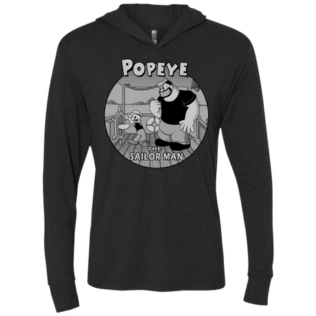 T-Shirts Vintage Black / X-Small The Sailor Man Triblend Long Sleeve Hoodie Tee
