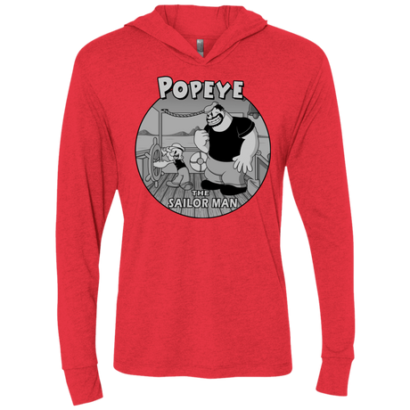 T-Shirts Vintage Red / X-Small The Sailor Man Triblend Long Sleeve Hoodie Tee