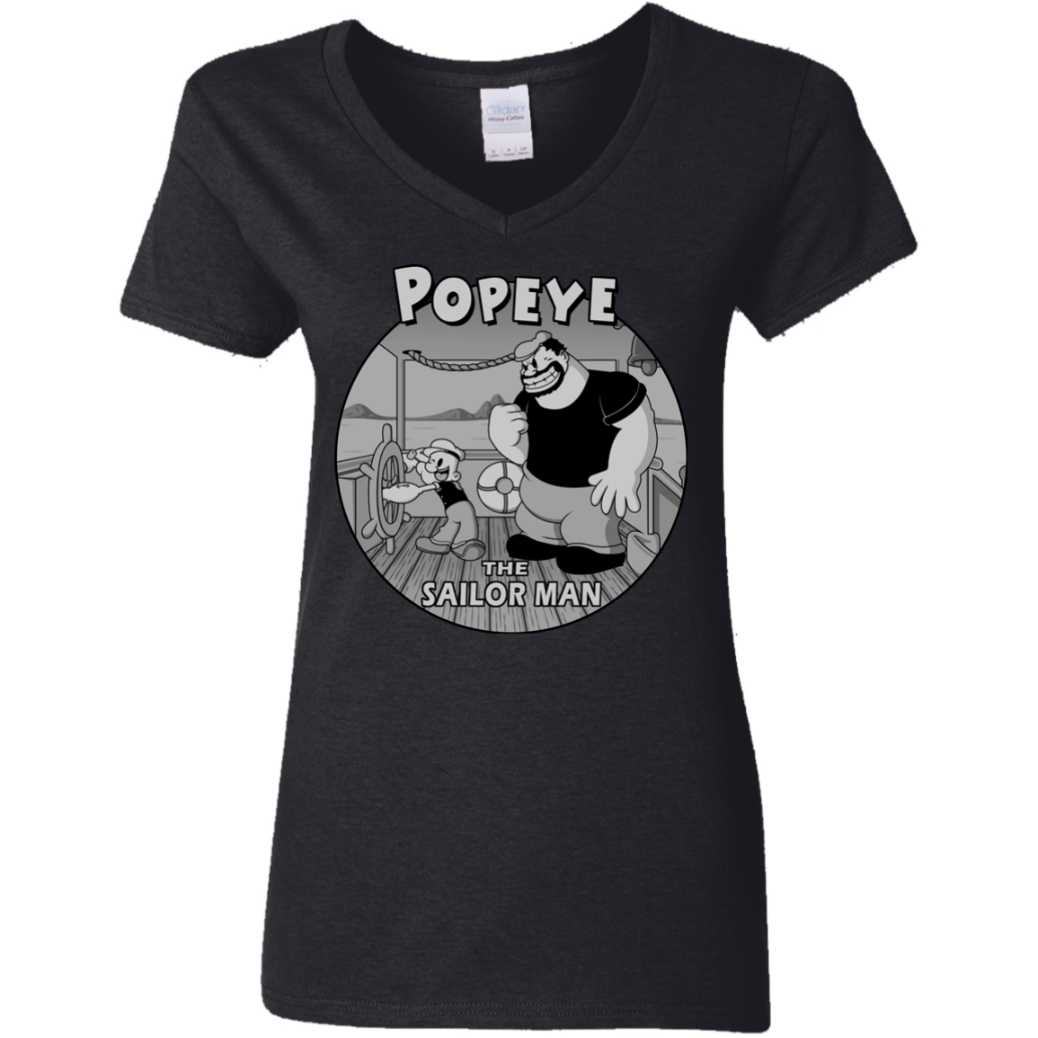 T-Shirts Black / S The Sailor Man Women's V-Neck T-Shirt