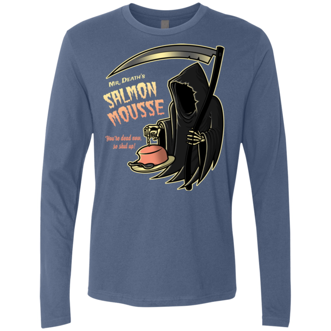 T-Shirts Indigo / Small The Salmon Mousse Men's Premium Long Sleeve