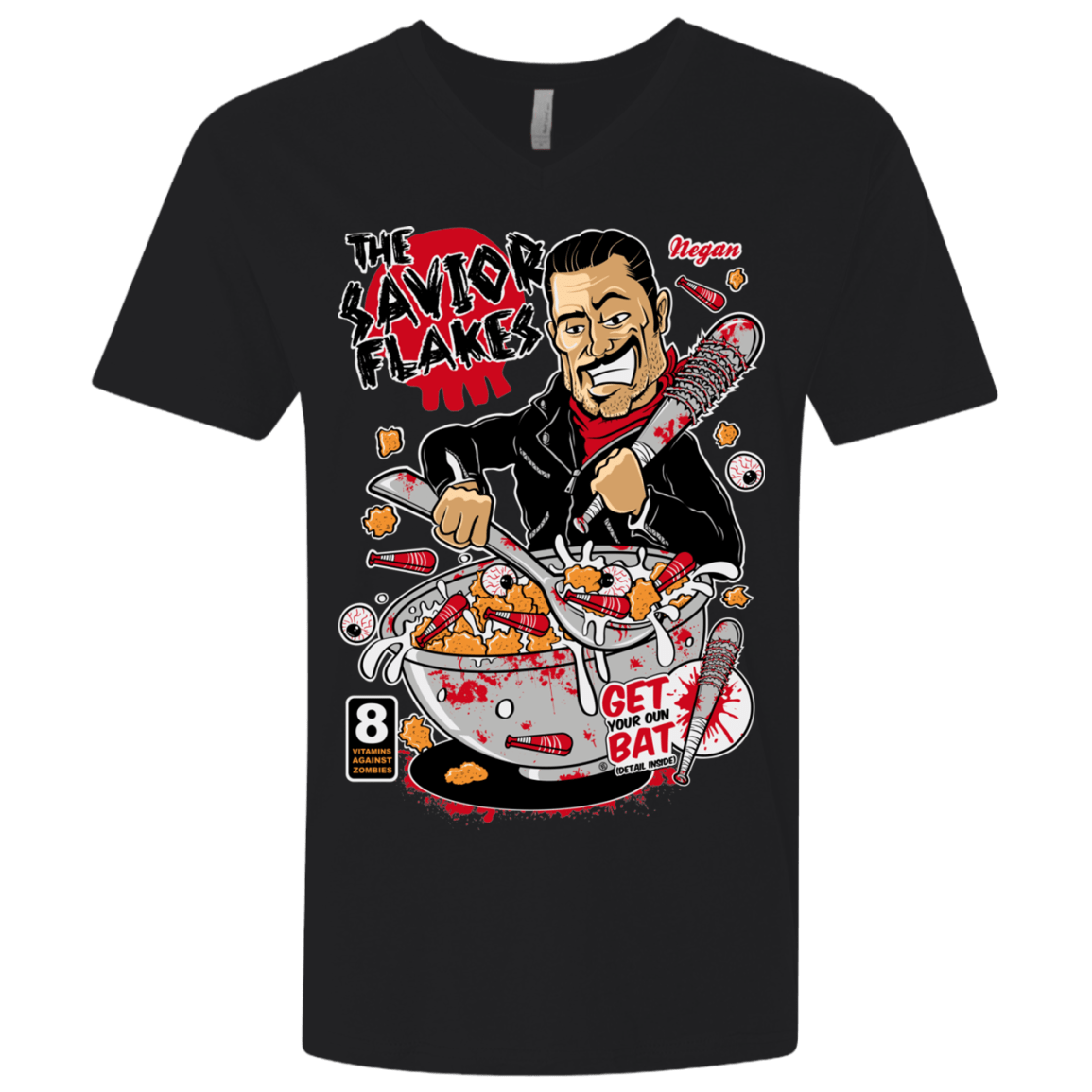 T-Shirts Black / X-Small The Savior Flakes Men's Premium V-Neck