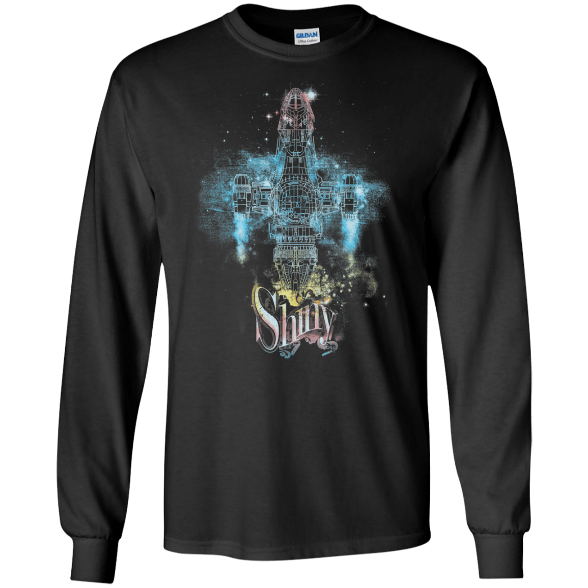 The Shiniest Spaceship Men's Long Sleeve T-Shirt