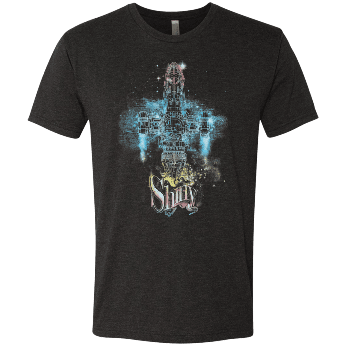 T-Shirts Vintage Black / S The Shiniest Spaceship Men's Triblend T-Shirt