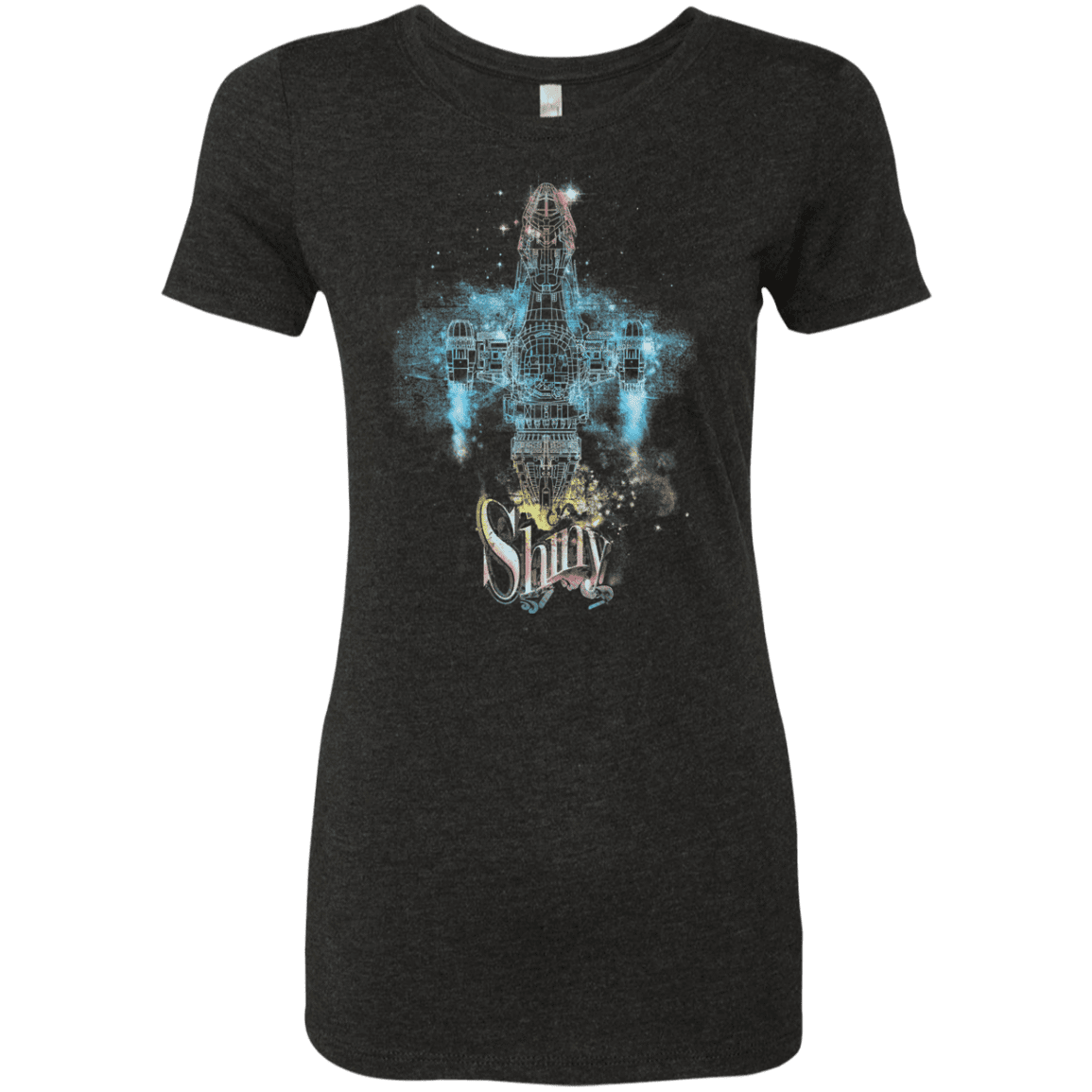 T-Shirts Vintage Black / S The Shiniest Spaceship Women's Triblend T-Shirt