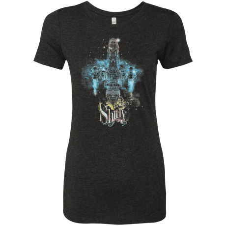 T-Shirts Vintage Black / S The Shiniest Spaceship Women's Triblend T-Shirt
