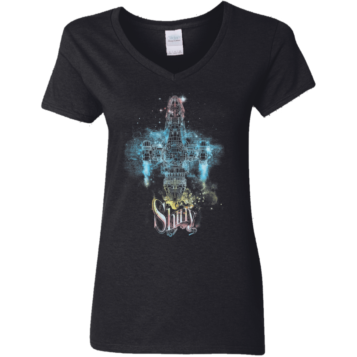 The Shiniest Spaceship Women's V-Neck T-Shirt