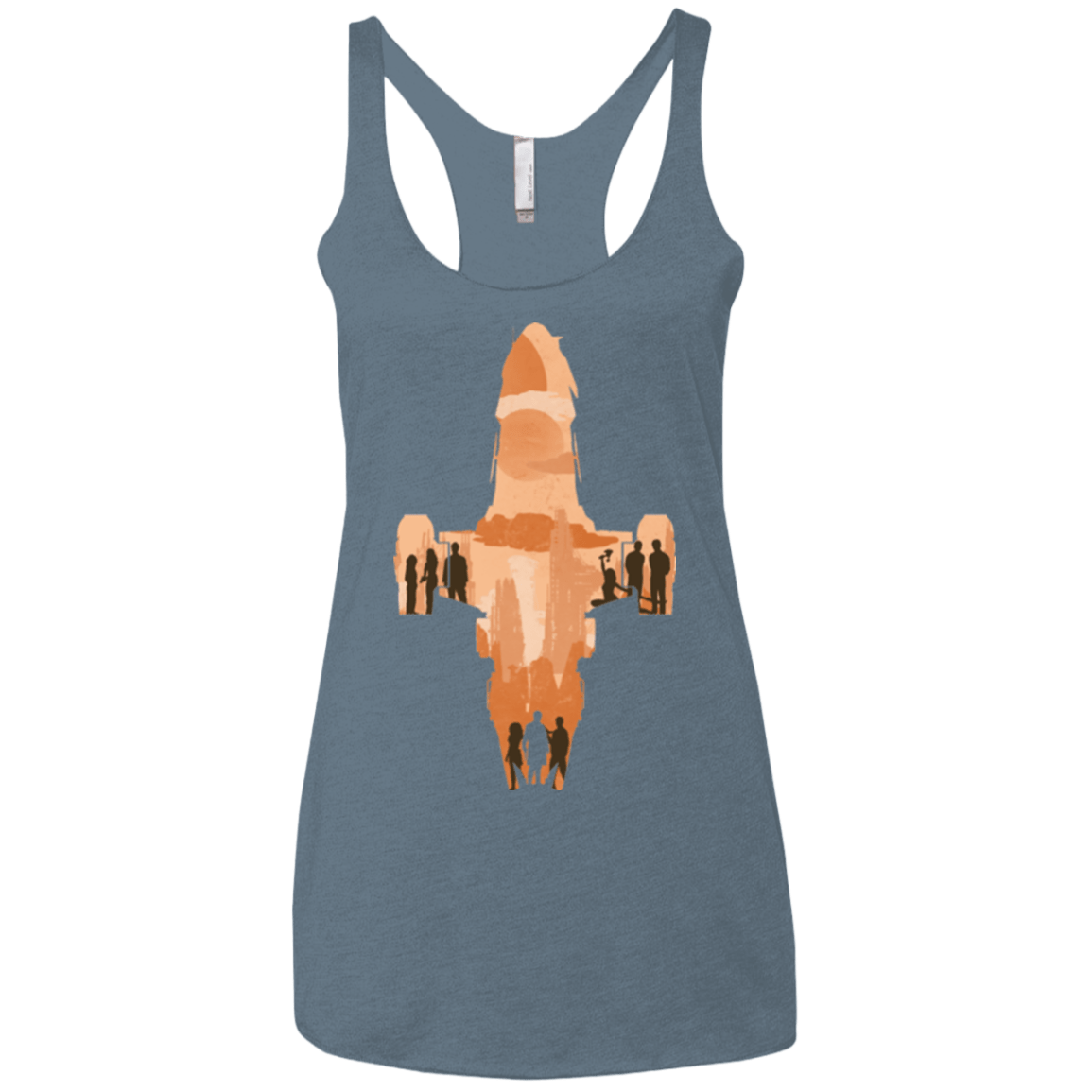 T-Shirts Indigo / X-Small The Shiny Ship Women's Triblend Racerback Tank