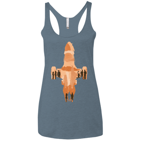 T-Shirts Indigo / X-Small The Shiny Ship Women's Triblend Racerback Tank