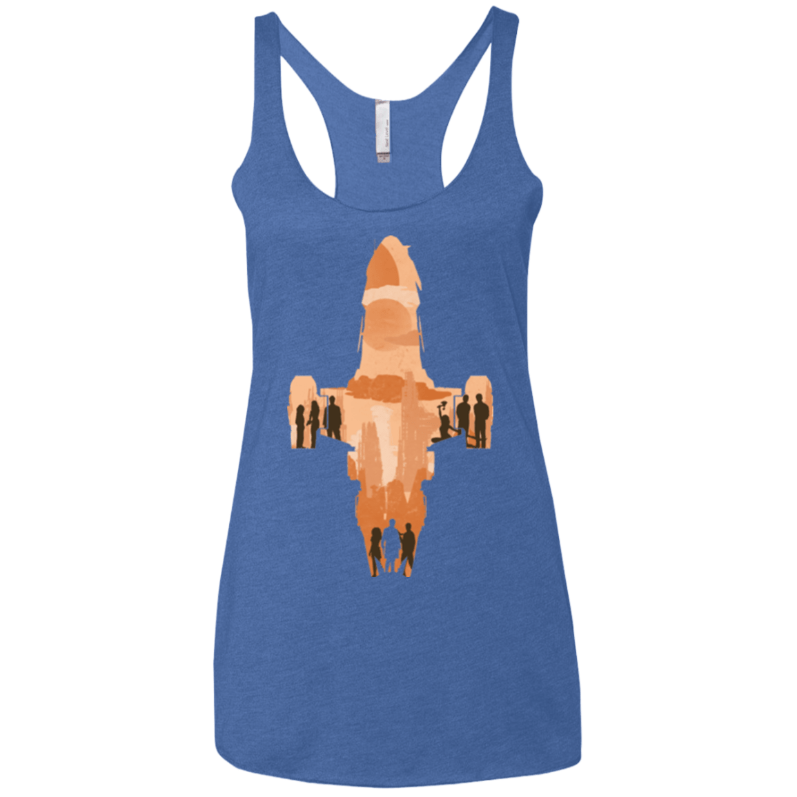 T-Shirts Vintage Royal / X-Small The Shiny Ship Women's Triblend Racerback Tank