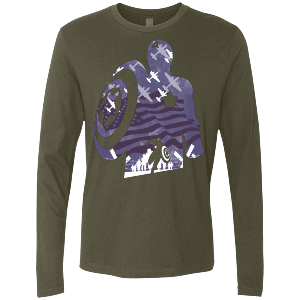 T-Shirts Military Green / Small The Soldier Men's Premium Long Sleeve