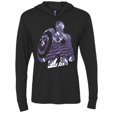 T-Shirts Vintage Black / X-Small The Soldier Triblend Long Sleeve Hoodie Tee