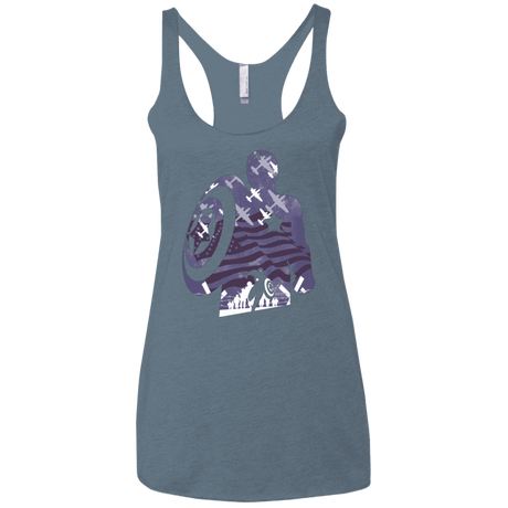 T-Shirts Indigo / X-Small The Soldier Women's Triblend Racerback Tank