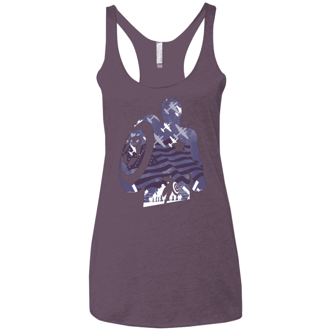 T-Shirts Vintage Purple / X-Small The Soldier Women's Triblend Racerback Tank