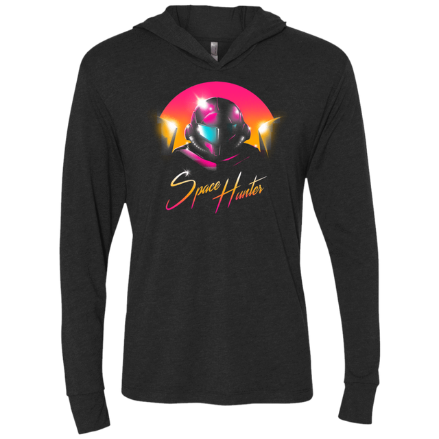 T-Shirts Vintage Black / X-Small The Space Hunter Triblend Long Sleeve Hoodie Tee