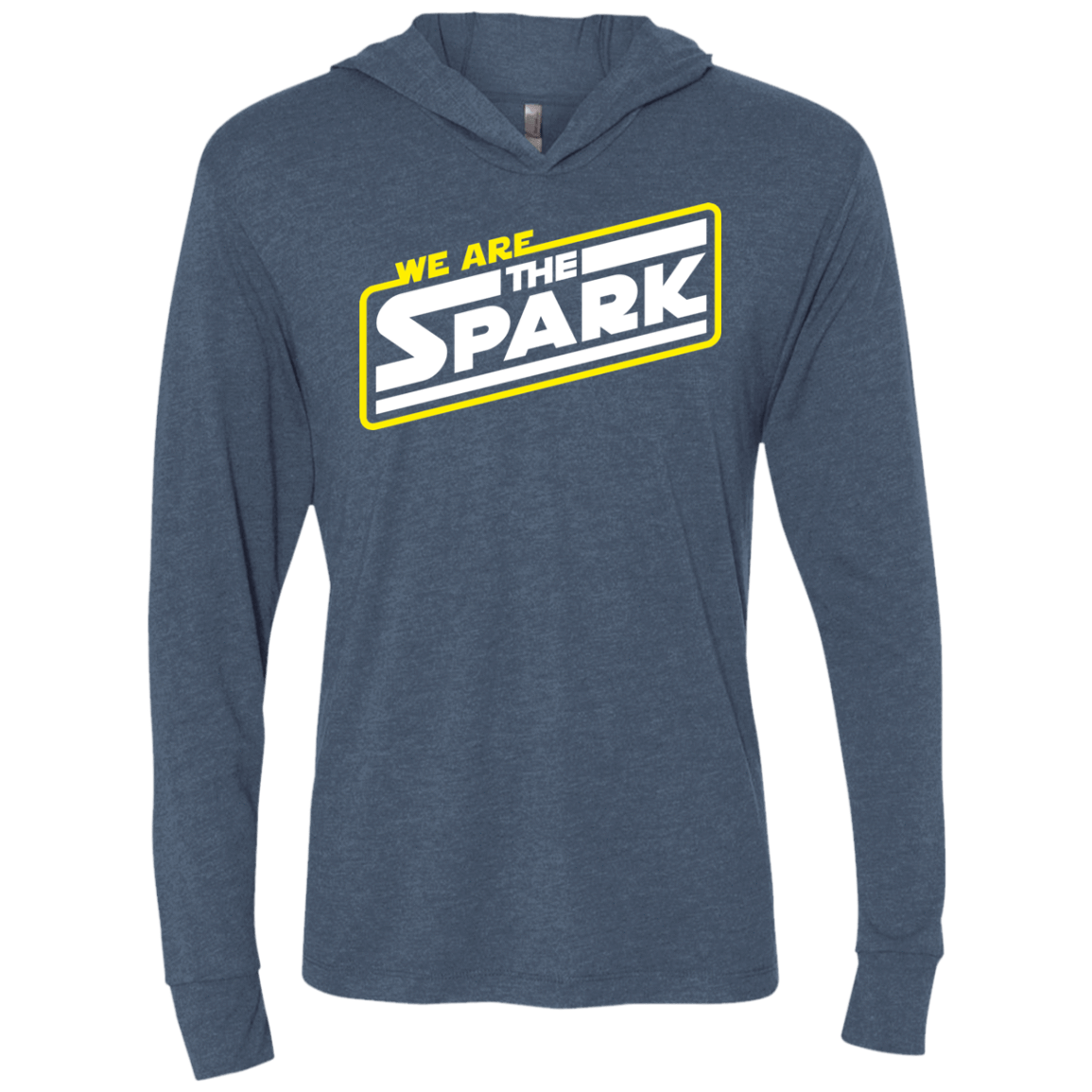 T-Shirts Indigo / X-Small The Spark Triblend Long Sleeve Hoodie Tee