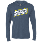 T-Shirts Indigo / X-Small The Spark Triblend Long Sleeve Hoodie Tee