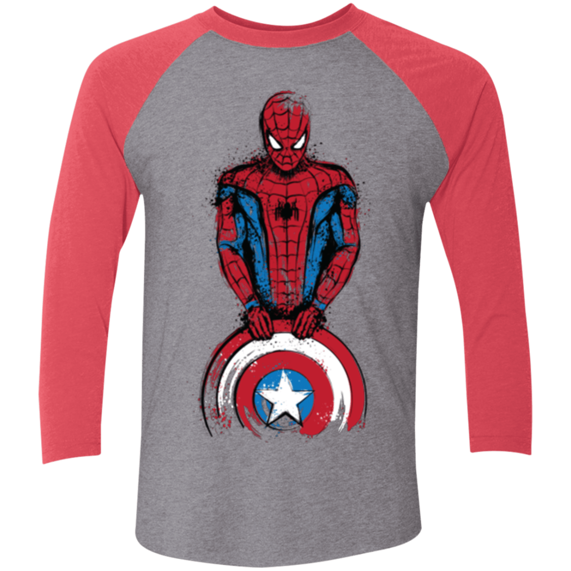 T-Shirts Premium Heather/ Vintage Red / X-Small The Spider is Coming Men's Triblend 3/4 Sleeve