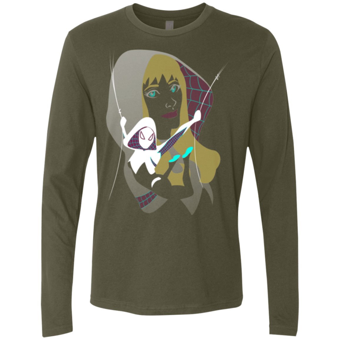 T-Shirts Military Green / Small The Spider Men's Premium Long Sleeve