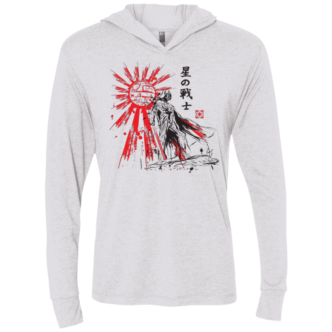 The Star Warrior Triblend Long Sleeve Hoodie Tee