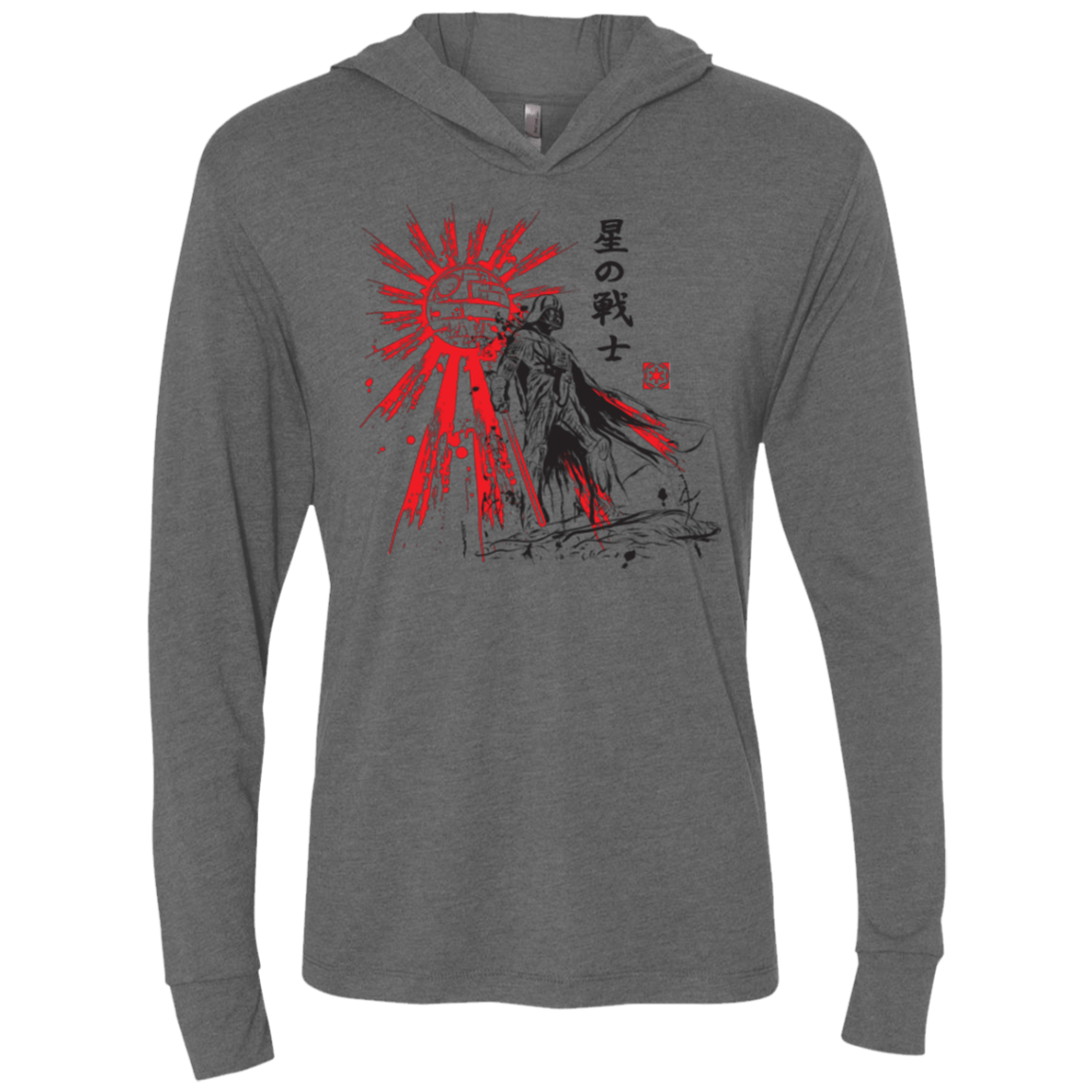 The Star Warrior Triblend Long Sleeve Hoodie Tee