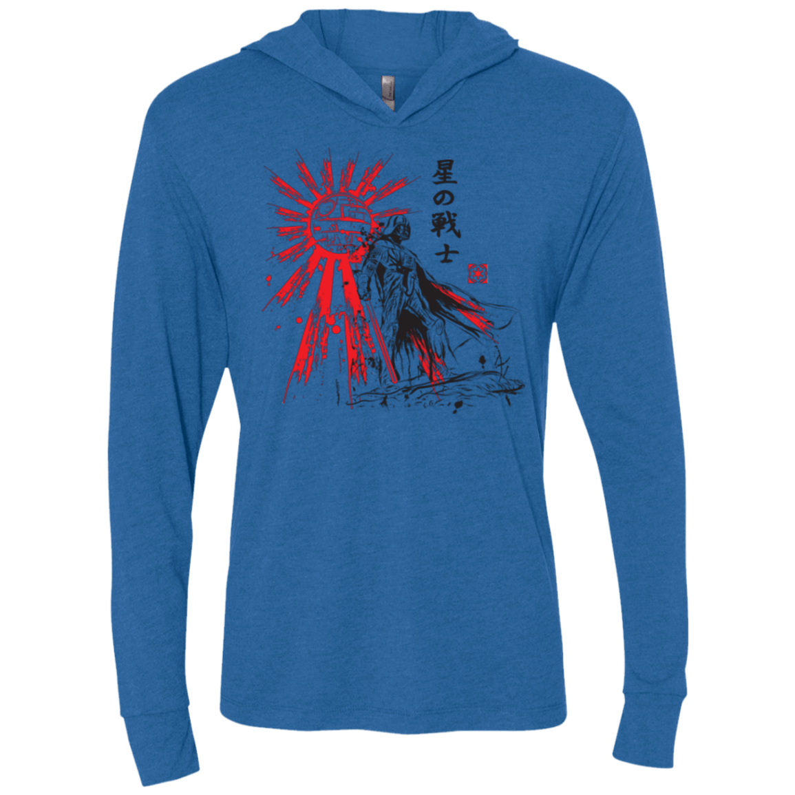 The Star Warrior Triblend Long Sleeve Hoodie Tee