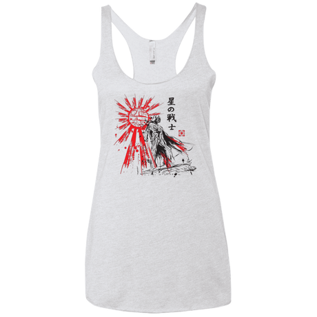 T-Shirts Heather White / X-Small The Star Warrior Women's Triblend Racerback Tank