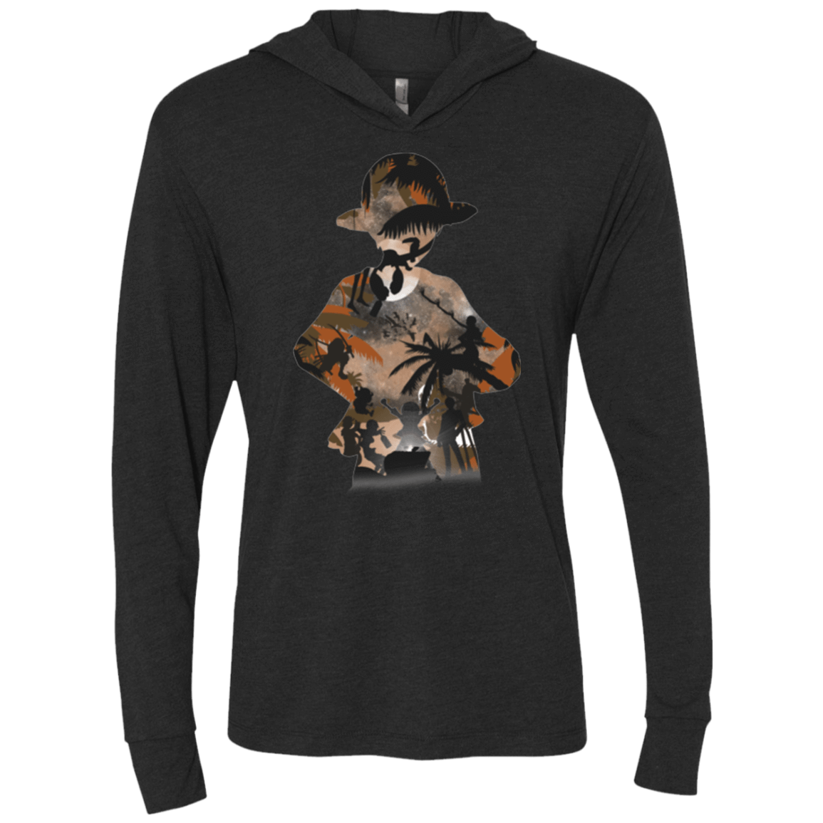 T-Shirts Vintage Black / X-Small The Straw Hat Crew Triblend Long Sleeve Hoodie Tee