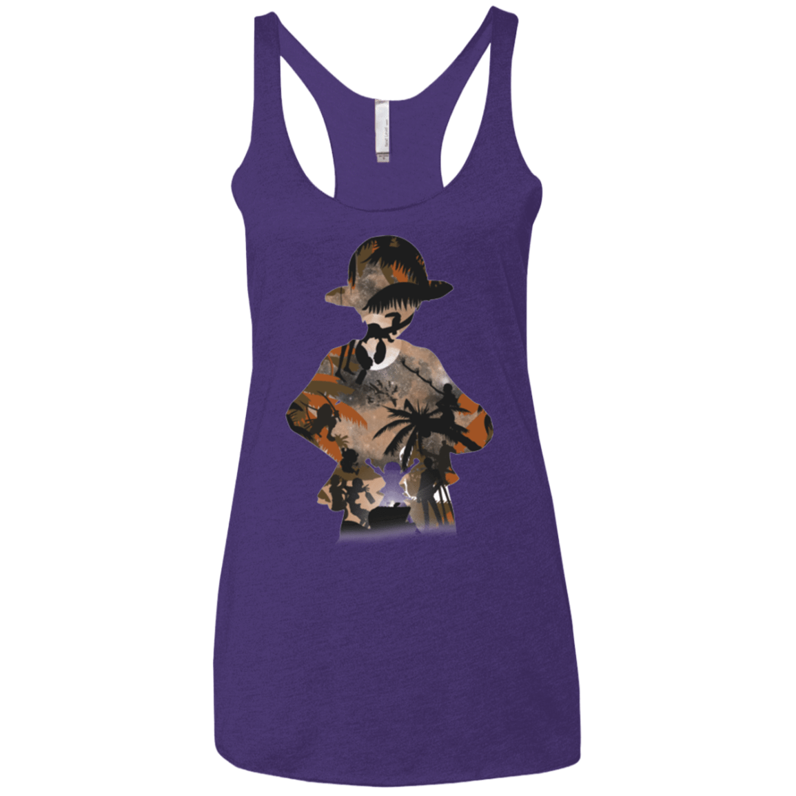 T-Shirts Purple / X-Small The Straw Hat Crew Women's Triblend Racerback Tank