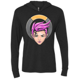 The Strong Woman Triblend Long Sleeve Hoodie Tee