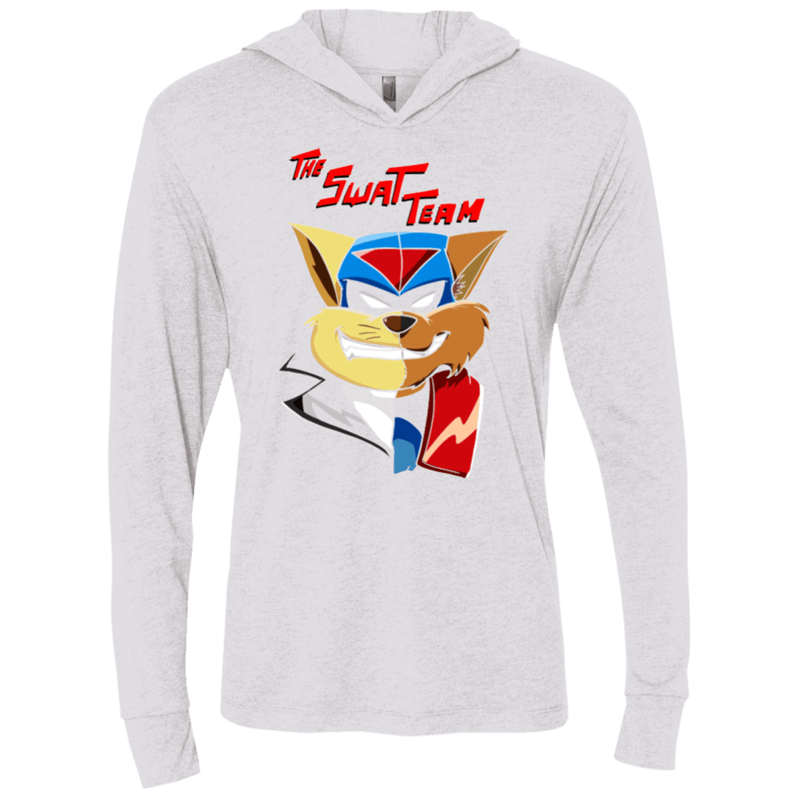 T-Shirts Heather White / X-Small The Swat Team Triblend Long Sleeve Hoodie Tee